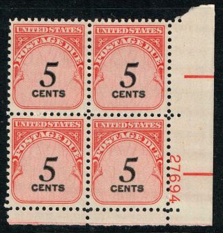 Us Stamp Bob J93 – 1959 5c Rotary Press Pl Blk Of 4 Mnh/og