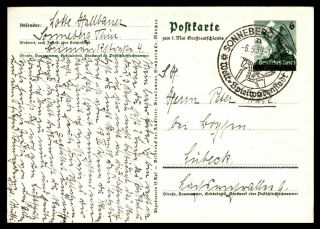 Germany Sonneberg May 6 1939 Pictorial Card To Lubeck