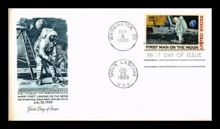 Dr Jim Stamps Us Apollo 11 Man On Moon Air Mail First Day Cover Art Master