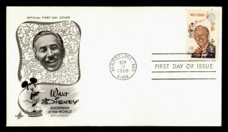 Dr Who 1968 Fdc Walt Disney Art Craft Mickey Mouse Cachet E48615
