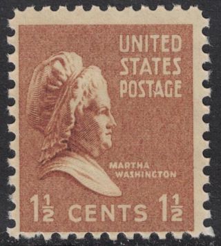 Scott 805 - Mnh - 1 1/2c Martha Washington - Presidential " Prexie " Series - 1939
