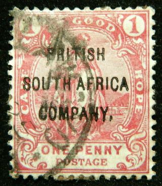 Rhodesia Stamp 1896 1d Cape Of Good Hope Overprinted Scott 44 Sg59