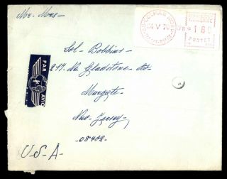Mayfairstamps 1970 France Colmar Metered Airmail To Us Cover Wwb47299