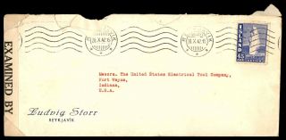 Mayfairstamps 1942 Iceland Censored Ludvig Storr To Us Oct 28 Wwii Cover Wwb4524