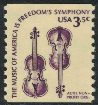 Scott 1813 - 3.  5c Violins,  Nonprofit Org,  Coil Issue - Americana Series - Mnh -