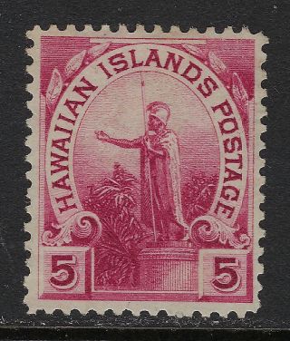 Hawaii Scott 76 1894 5 Cent Statue Of Kamehameha I Issue M Ng Vf