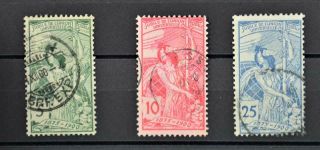 Switzerland Stamps 1900 Upu Set 3 Sg 188 - Sg 190 (c114)