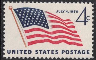 Scott 1132 - 49 Star U.  S.  Flag - Mnh - 4c 1959 - Stamp