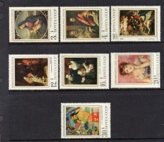 Russia Mnh 1970 Sg3891 - 3897 Foreign Paintings In Soviet Galleries