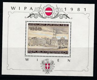 Österreich Austria 1981 Wipa Stamp Exhibition M/s Mnh