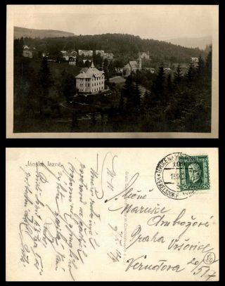 Mayfairstamps 1923 Czechoslovakia Janske Lazne Real Photo Rppc Postcard Wwb44113