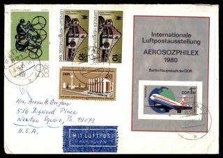 Mayfairstamps 1980 Germany Souvenir Sheet Airmail To Us Cover Wwb44361