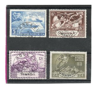 Dominica Gv1 1949 Universal Postal Union Set Sg 114 - 17