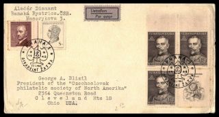 Mayfairstamps Czechoslovakia 1948 Praha Dr Josef Scheiner Block Air Mail To Clev