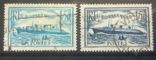 France - 1935 S.  S.  Normandie - 2 Shades