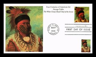 Dr Jim Stamps Us Four Centuries American Art George Catlin Fdc Cover White Cloud