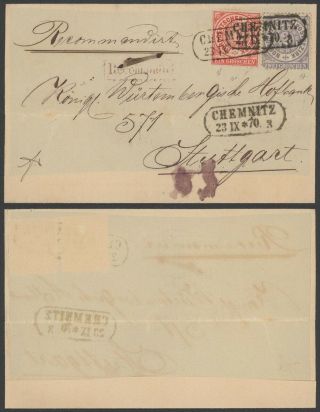 Germany North German Conf.  1870 - Front Cover Chemnitz 35140/19