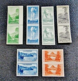 Nystamps Us Stamp 756 // 765 H $30 Pair With Horizontal Line Between
