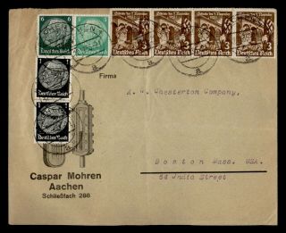 Dr Who 1935 Germany Aachen To Usa Multi Franked C132030