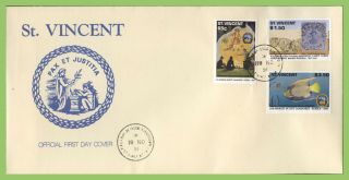 St Vincent 1991 Scouts Jamboree Korea Set On First Day Cover
