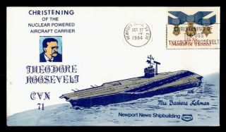 Dr Who 1984 Uss Theodore Roosevelt Navy Ship Christening C122639