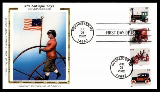 Mayfairstamps Us Fdc 2002 Antique Toys Colorano Silke First Day Cover Wwb_32283