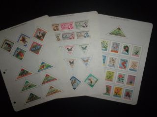 47 South Moluccas Republik Maluku Selatan Stamps 1950s Birds 3 Pages Id 1197