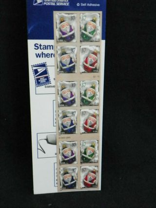Scott 3886b Santa Ornaments Conv Pane Of 20 Stamps Mnh Usps Packaging