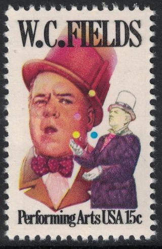 Scott 1803 - W.  C.  Fields,  Comedian - Performing Arts - Mnh 15c 1980 - Stamp