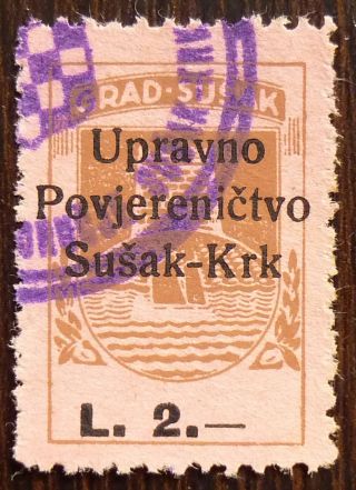 Italy Revenue Stamp Croatia Slovenia Yugoslavia N16