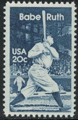 Scott 2046 - Babe Ruth,  Ny Yankees Baseball - 20c Mnh 1983 - Stamp