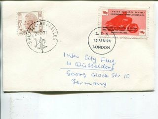 Great Britain Strike Mail Cover Via Belgium To Germany 15.  2.  1971