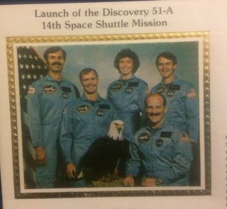 Anna L Fisher Photo With Crew Cachet,  51 - A Launch With Space Stamp