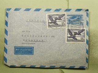 Dr Who 1951 Austria Steyr Uprated Airmail Stationery To Switzerland E53118