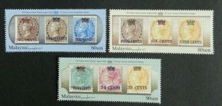 Malaysia 150 Years Straits Settlements Stamps 2017 India Crown O/p (stamp) Mnh