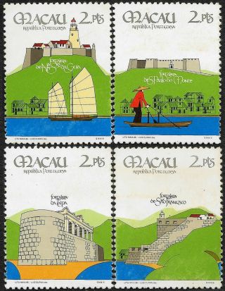 Macau 1986 Postage Stamps The 10th Anniversary Of Security Forces.  Completed Set