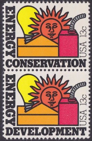 Us - 1977 - 13 Cents Energy Conservation & Development Se - Tenants 1723 - 1724
