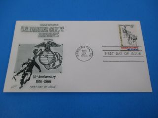 1966 Commemorating Us Marine Corps Reserve 50th Anniversary 1916 - 1966 Fdc S2888