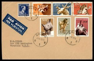 Mayfairstamps Belgium 1961 Set Of 6 Animals To Lexington Virginia Cover Wwb29727