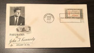 Rare 1961 John F Kennedy Inauguration Day 4c Credo Stamp 35th President Envelope