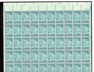 Scott 1109,  3c Stamp Mackinac Bridge Sheet Of 50 Mnh Og