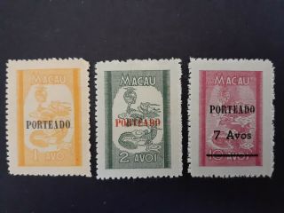Portugal/macau/china Scarce Very Old Mvvlh Stamps As Per Photo.  Very