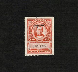 R706 1957 $30 Documentary Stamp Cv$60