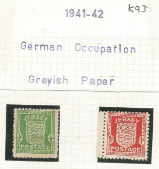 British Jersey Stamps Breaking Old Album 1941 - 42 German Occupation (k935)