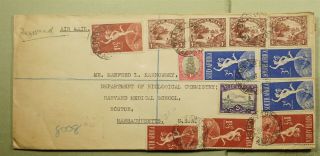 Dr Who 1949 South Africa Capetown Registered Airmail To Usa E73322