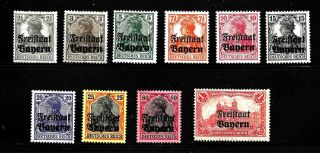 Hick Girl Stamp - Old M.  H.  German Bavaria With 1919 Overprint Y2447