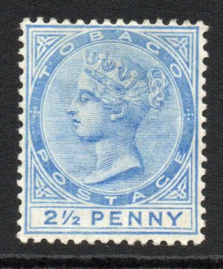 Tobago 2 1/2 Penny Stamp C1882 - 84 Mounted (shade)