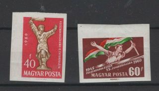 Hungary,  Magyar,  Stamps,  1960,  Mi.  1678 - 1679 B.
