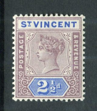 St Vincent 1899 Qv.  2 1/2d Dull Mauve & Blue.  Mlh.  Sg 69.