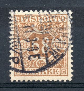Denmark = 1907 Newspaper Stamp 68 Ore Brown.  Sg N137.  Fine.